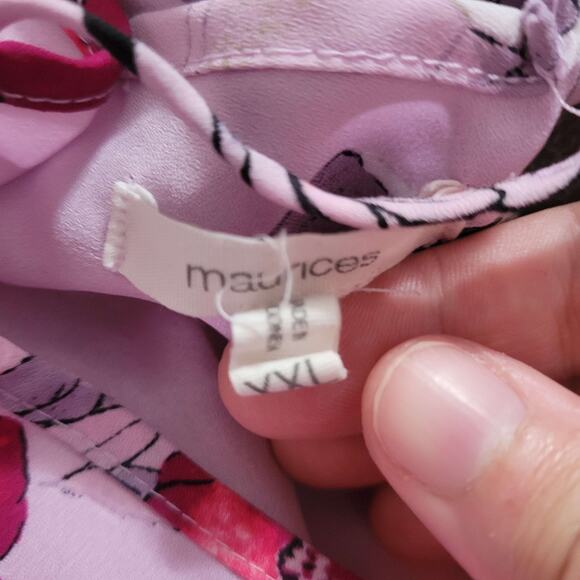Maurices Polyester Women's XXL Pink Blouse - Picture 5 of 6